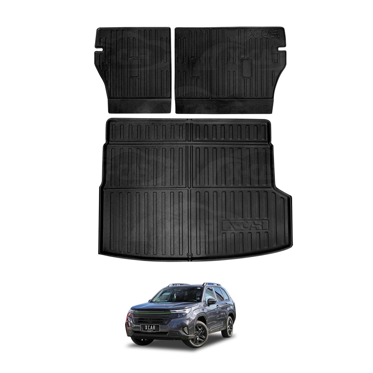 Boot Liner Back Seat Protector for Subaru Forester Hybrid 6th Gen 2025-Onwards All Weather Heavy Duty Cargo Car Trunk Kick Mats