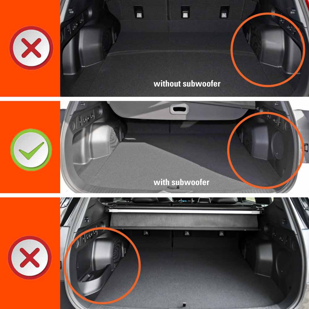 Floor Mats Boot Liner Set for Subaru Forester 6th Gen 2025-Onwards With Subwoofer Heavy Duty Car Trunk Cargo Kick Back Seat Cover