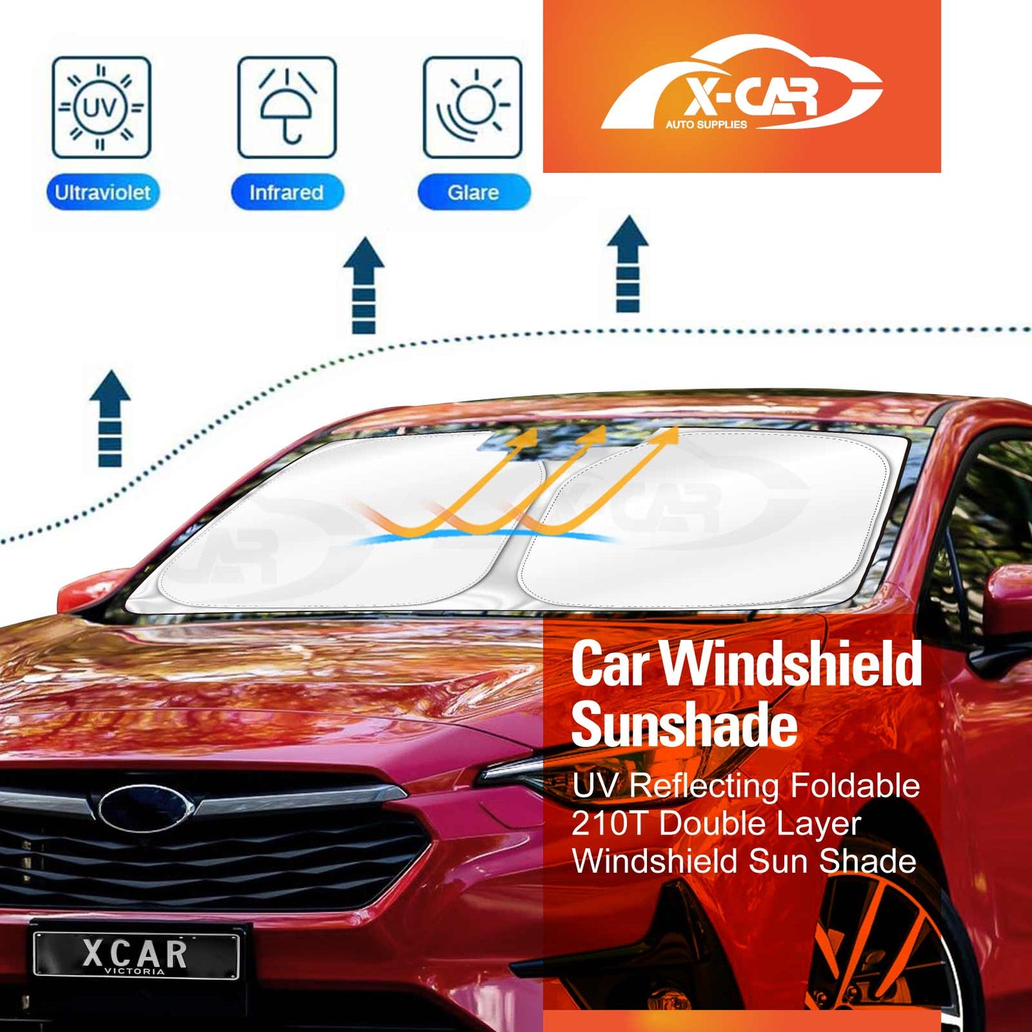WindScreen Sun Shade for Subaru Impreza G6 Hatch 2023-Onwards Blocks UV Rays Foldable Custom Wind Screen Sun Visor Protector