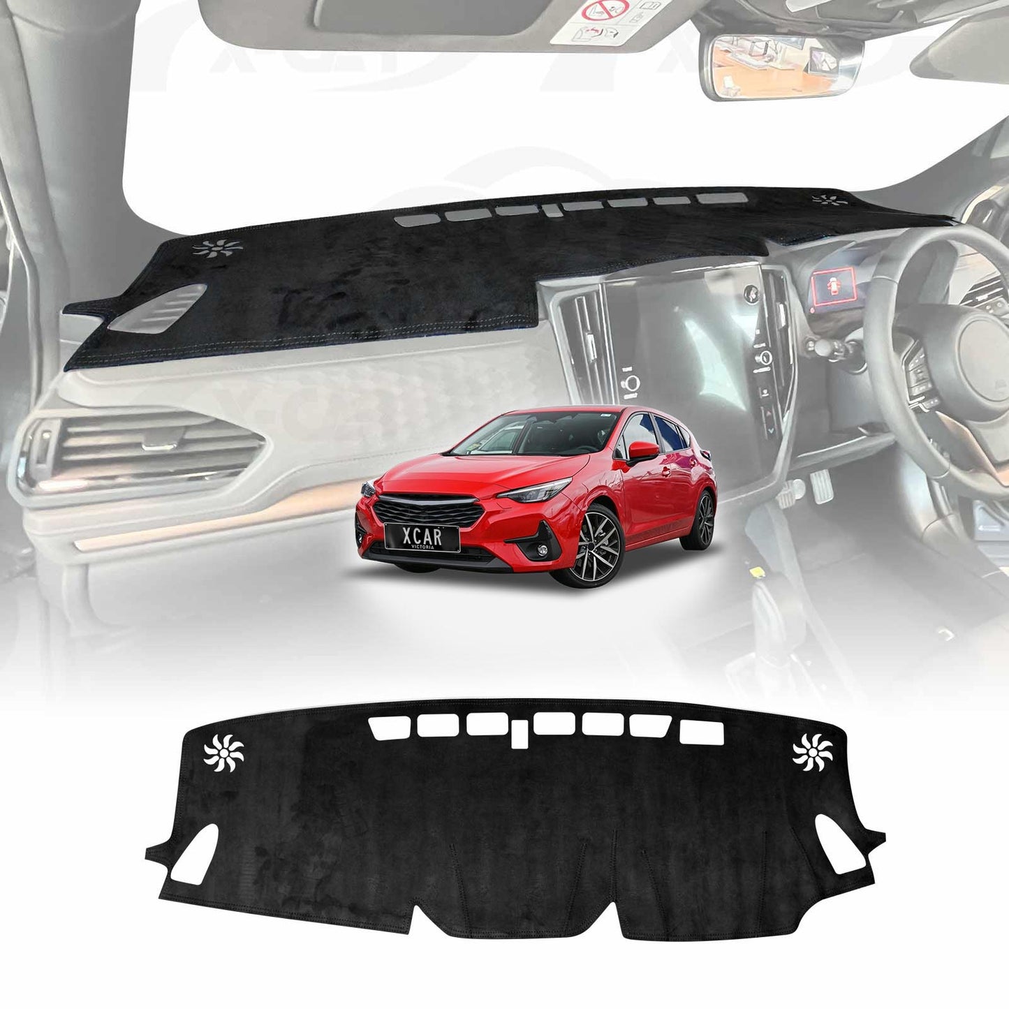 Dash Mat for Subaru Impreza G6 Hatch Without HUD 2023-Onwards Non-Slip Microfiber Pad Cover Interior Accessories