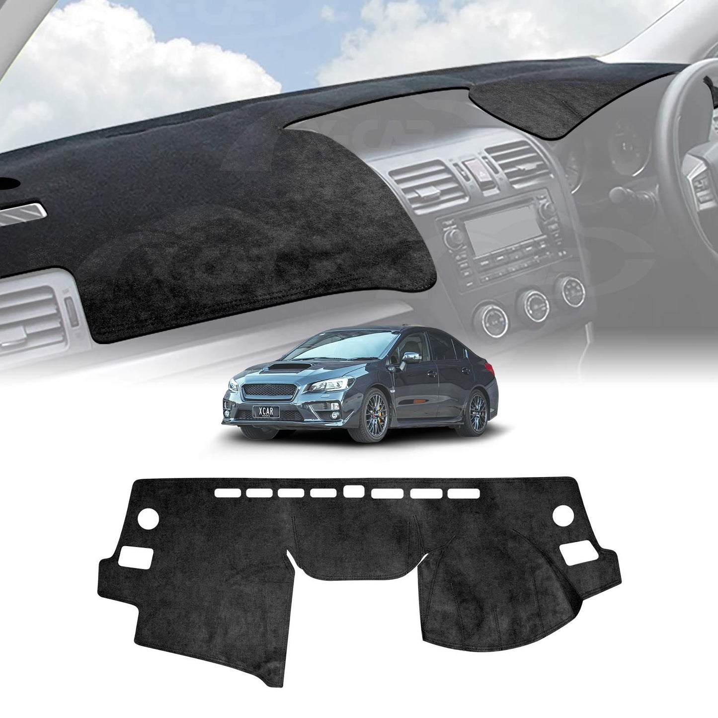 Dash Mat for Subaru WRX VA Series Sedan 2014-2021 Non-Slip Microfiber Pad Cover Interior Accessories