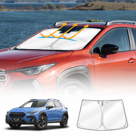 Windshield Sun Shade for Subaru Crosstrek 2023-2025 Blocks UV Rays Foldable Custom Wind Screen Sun Visor Protector