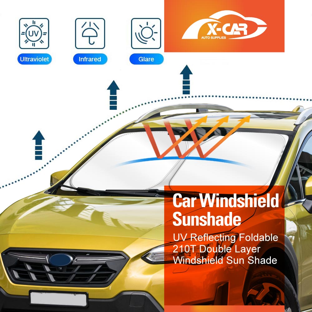 Windshield Sun Shade for Subaru Crosstrek 2023-2025 Blocks UV Rays Foldable Custom Wind Screen Sun Visor Protector