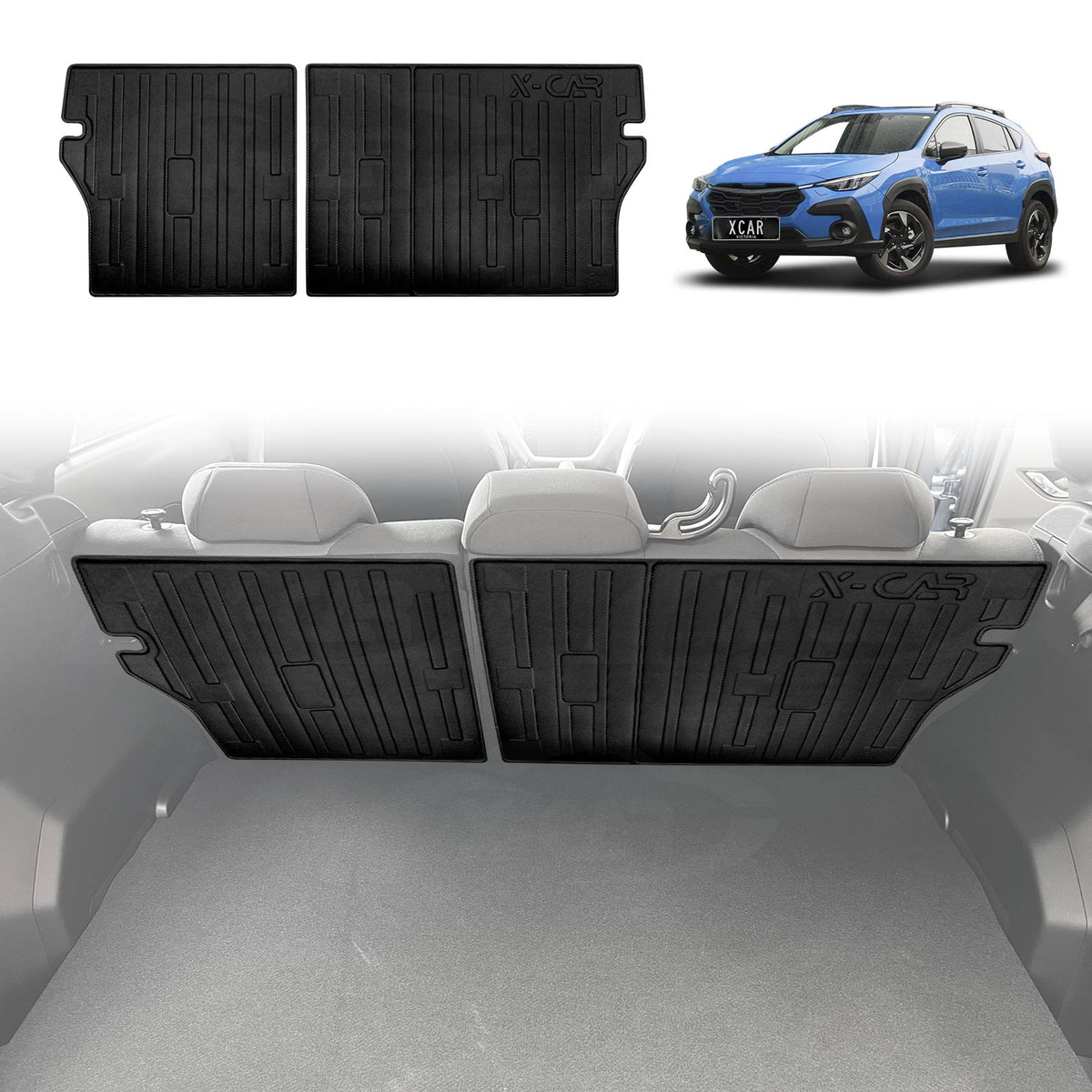 Back Seat Protector for Subaru Crosstrek 2023-Onwards All Weather Heavy Duty Car Seat Kick Mats Cover Accessories