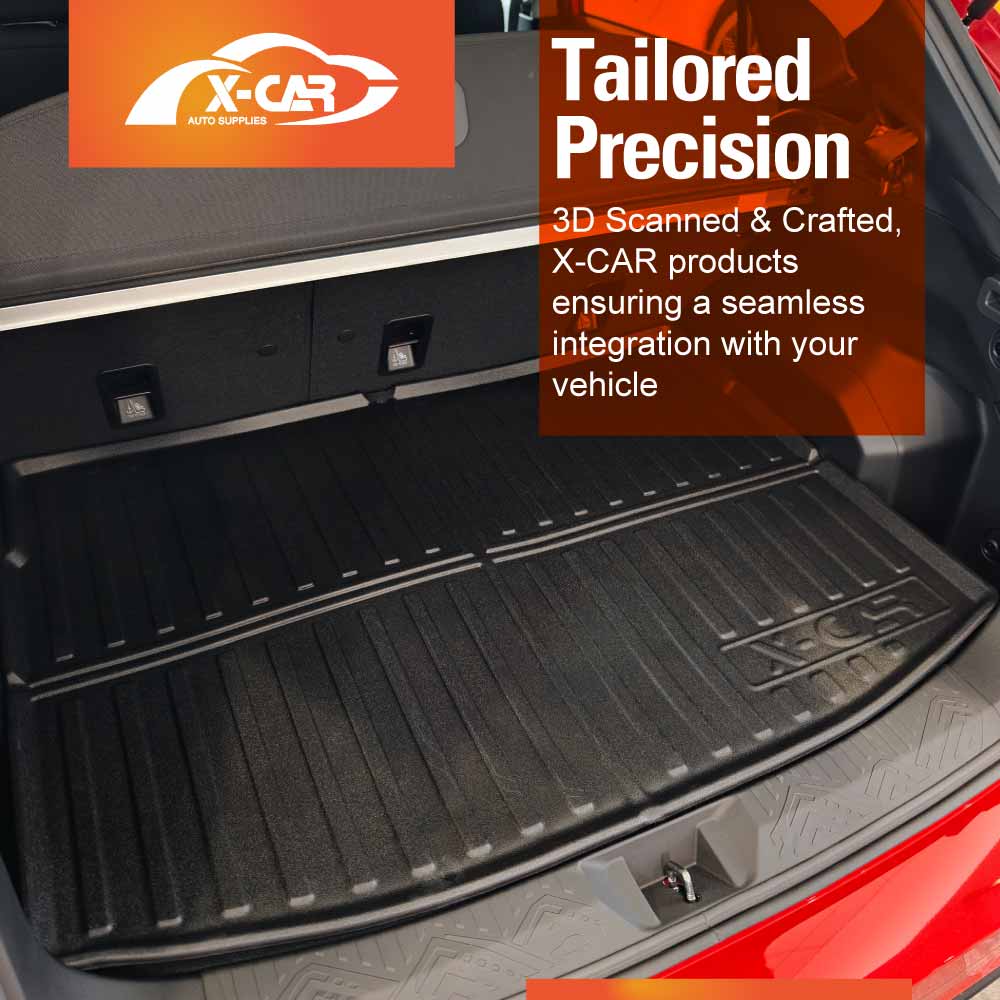 Boot Liner Kick Mats Set for Subaru Crosstrek 2023-Onwards All Weather Heavy Duty Cargo Car Trunk Back Seat Protector