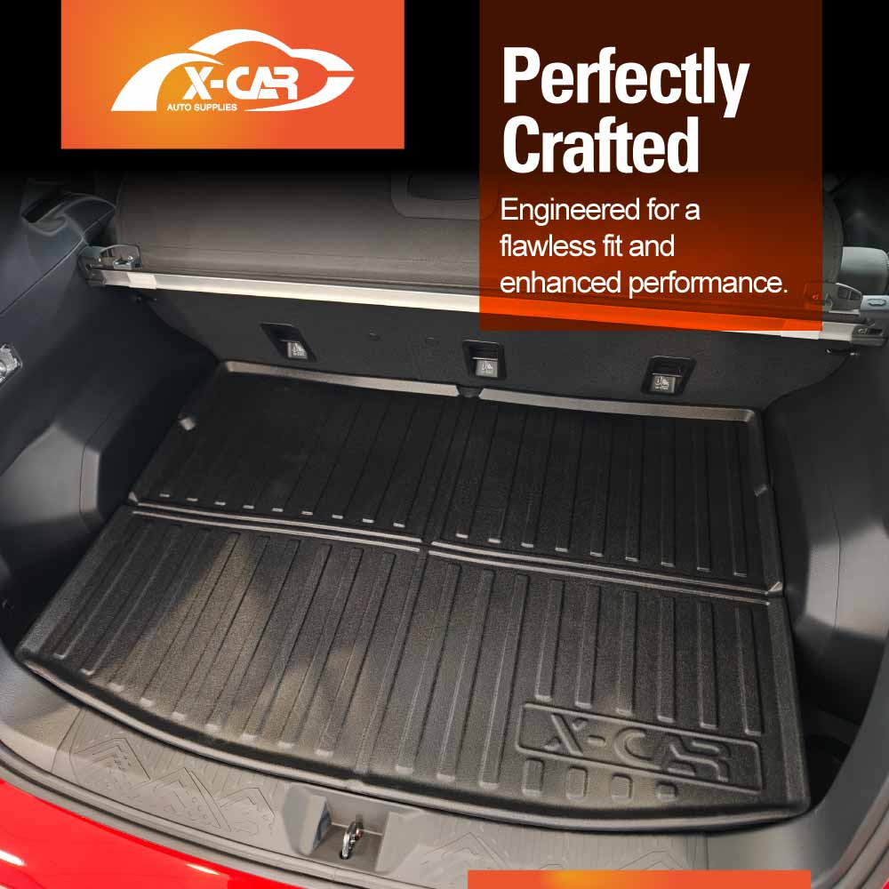 Boot Liner Kick Mats Set for Subaru Crosstrek 2023-Onwards All Weather Heavy Duty Cargo Car Trunk Back Seat Protector