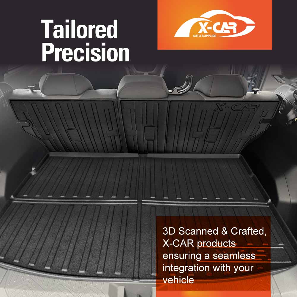 Boot Liner Kick Mats Set for Subaru Crosstrek 2023-Onwards All Weather Heavy Duty Cargo Car Trunk Back Seat Protector