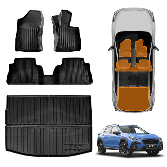 3D Boot Liner Cargo Floor Mats Carpet for Subaru Crosstrek 2023-2025 Heavy Duty Car Mats Cover