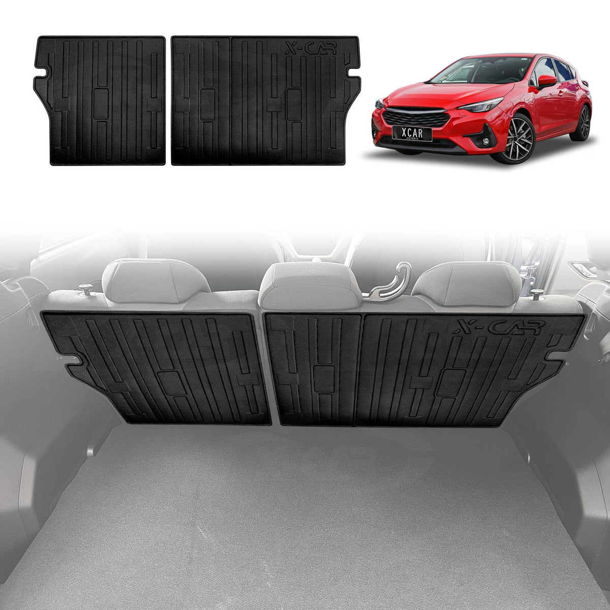 Back Seat Protector for Subaru Impreza G6 Hatch 2023-Onwards All Weather Heavy Duty Car Seat Kick Mats Cover Accessories