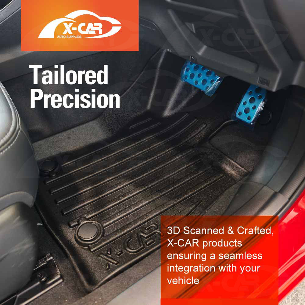 Floor Mats Boot Liner Set for Subaru Impreza G6 Hatch 2023-Onwards Heavy Duty All Weather Car Trunk Cargo Kick Back Seat Cover