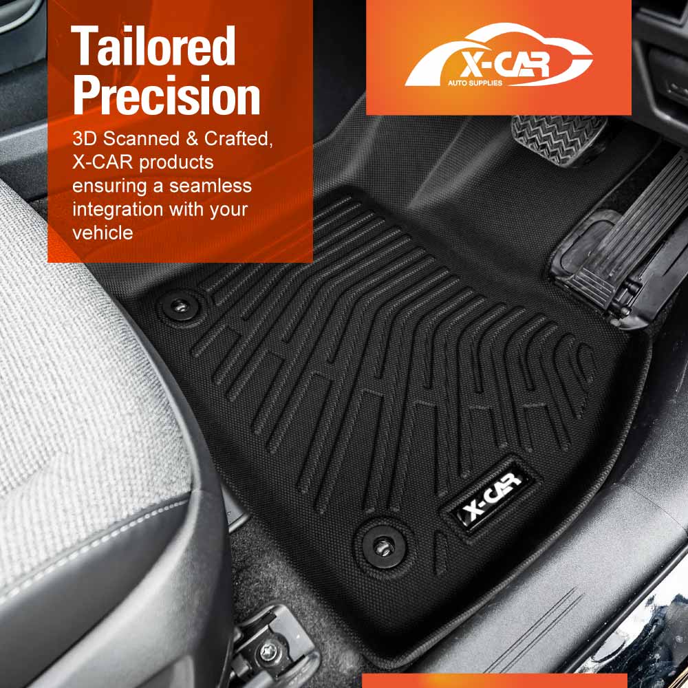 Floor Mats Boot Liner Set for Toyota bZ4X Auto 2WD 2023-Onwards Heavy Duty All Weather Car Trunk Cargo Kick Back Seat Cover