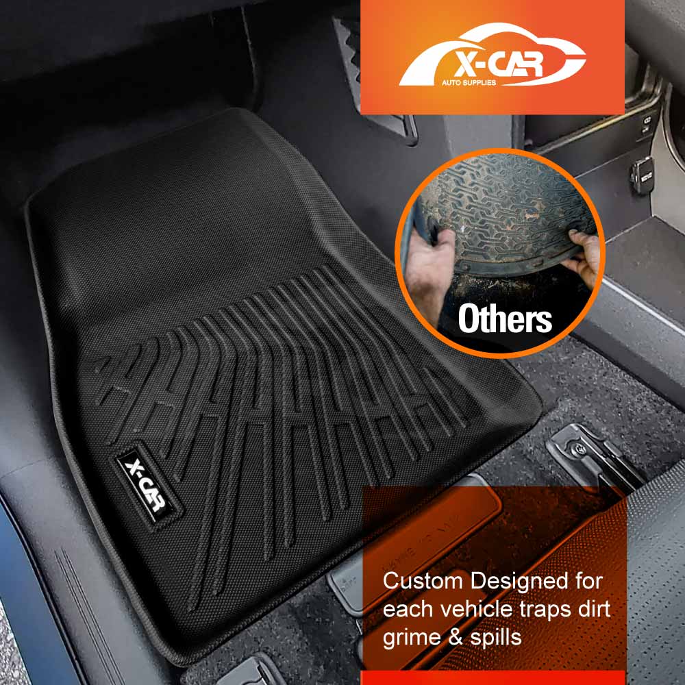 3D Floor Mats Boot Liner Set for Toyota bZ4X Auto 2WD 2023-Onwards All Weather Heavy Duty Cargo Car Trunk Luggage Tray