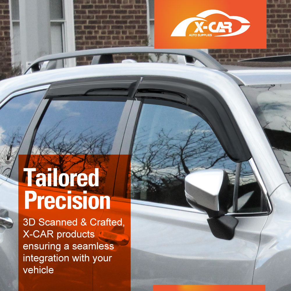 Premium Weathershields for Subaru Forester 2012-2018 Car Weather Shields Wind Deflectors Window Sun Visor 4-Piece Set
