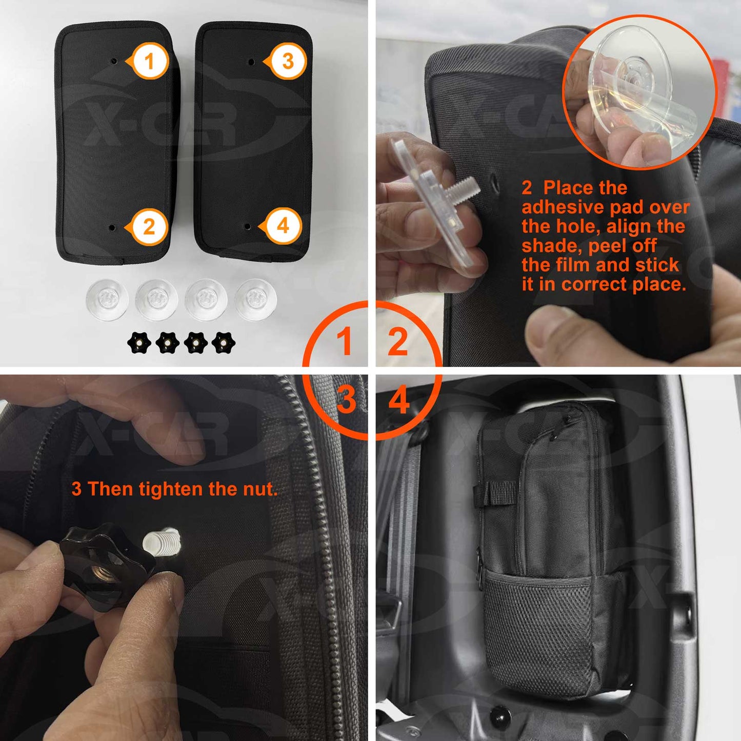 Port Window Hanging Storage Bags for Suzuki Jimny XL 5-Door 2023-Onwards Car Trunk Boot Side Organizer Car Accessories Set of 2