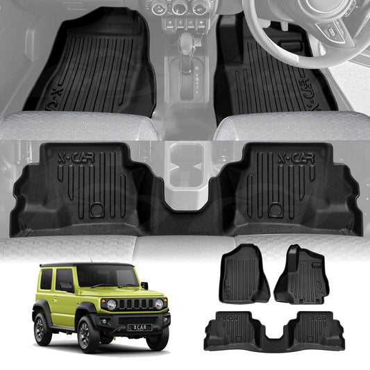3D Floor Mats for Suzuki Jimny 3-Door Auto Transmission 2018-Onwards Heavy Duty All Weather Car Liner Set