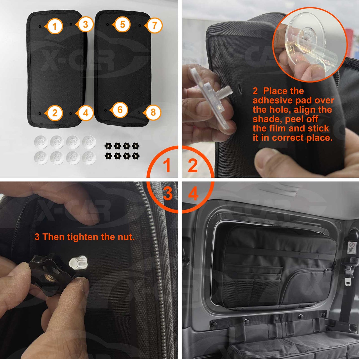 Rear Window & Trunk Side Storage Bags for Suzuki Jimny 3-Door Auto 2018-Onwards Boot Side Organizer Car Accessories