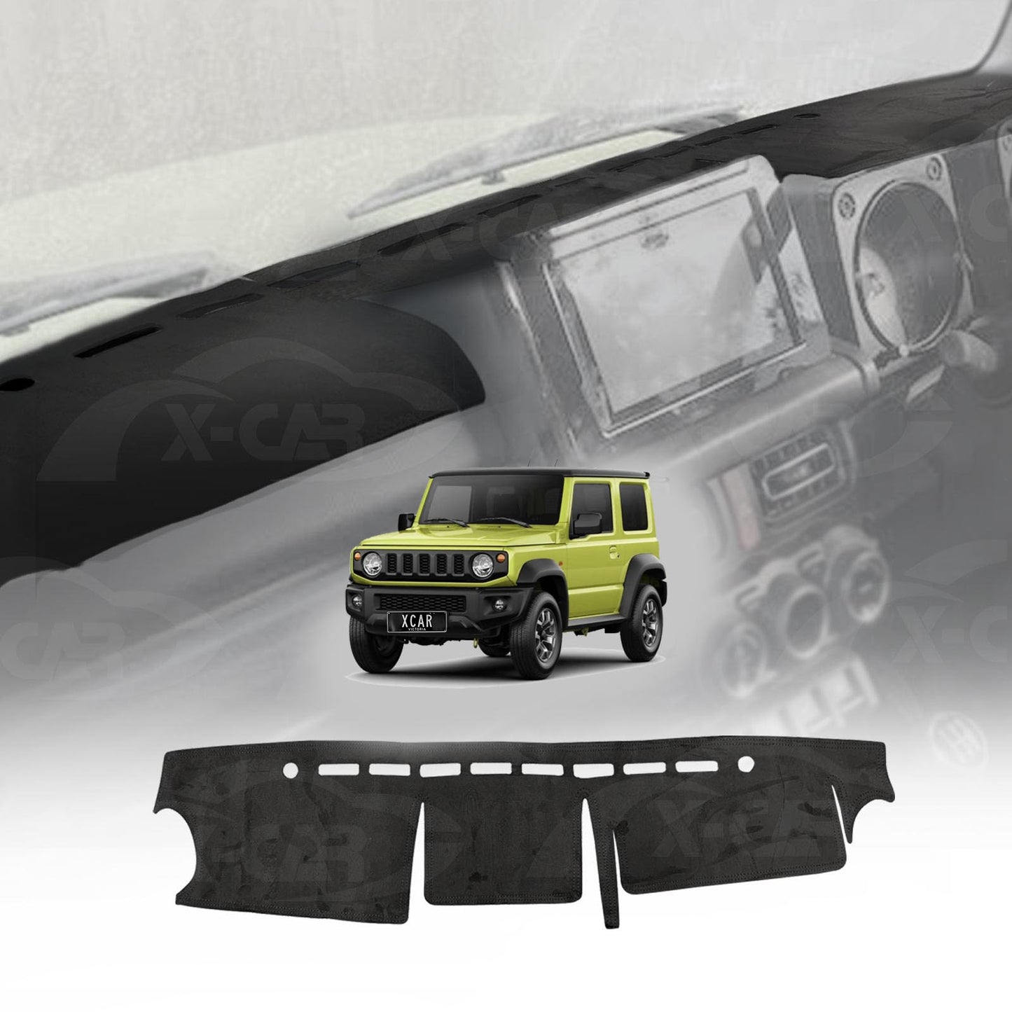 Dash Mat for Suzuki Jimny 3-Door 2018-Onwards Non-Slip Microfiber Pad Cover Interior Accessories