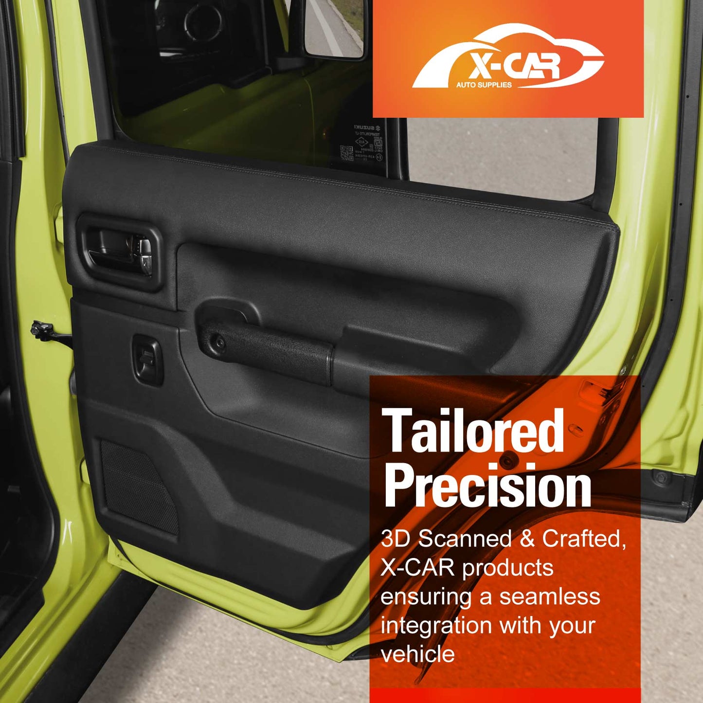 Door Protector Cover Panel Set for Suzuki Jimny XL 5-Door 2023-Onwards Front & Rear Protective Anti-Kick Pad Interior Accessories