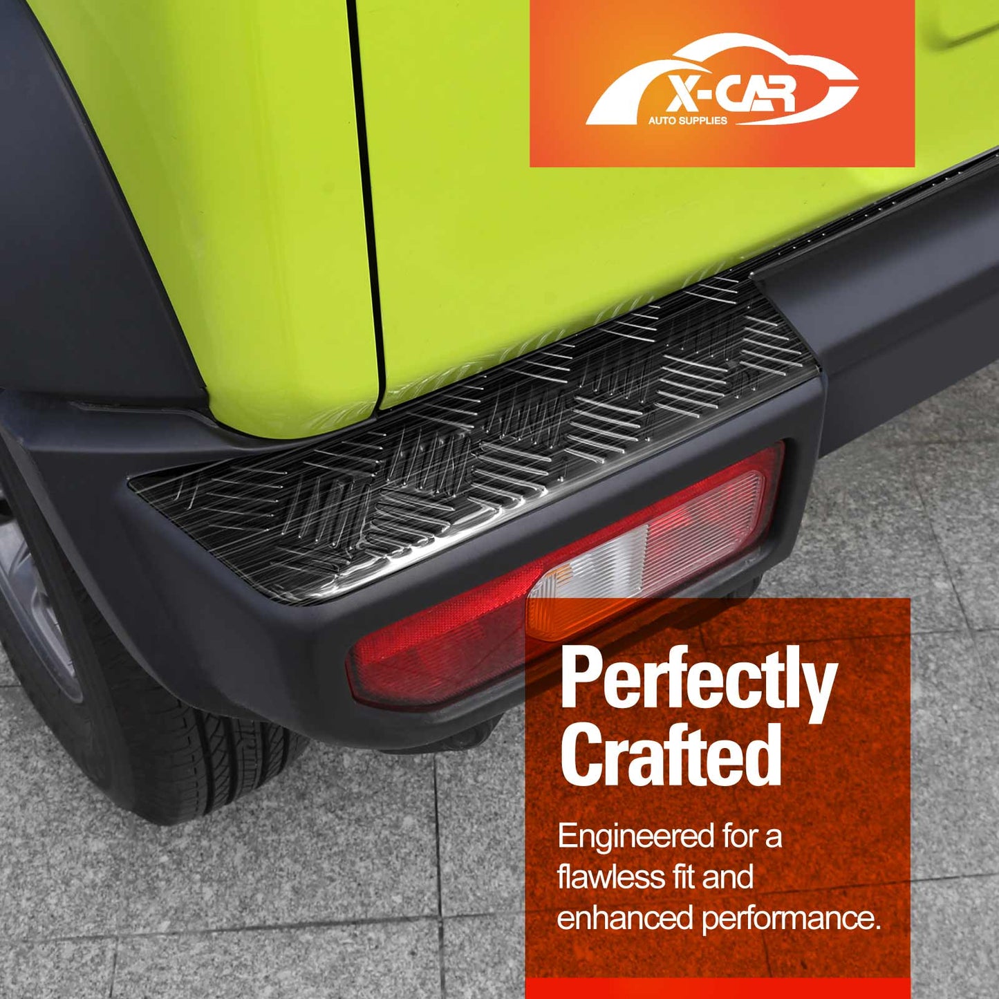 Bumper Guard Trim Set for Suzuki Jimny XL 5-Door 2023-Onwards Boot Sill Protector Stainless Steel Panel Exterior Accessories Black