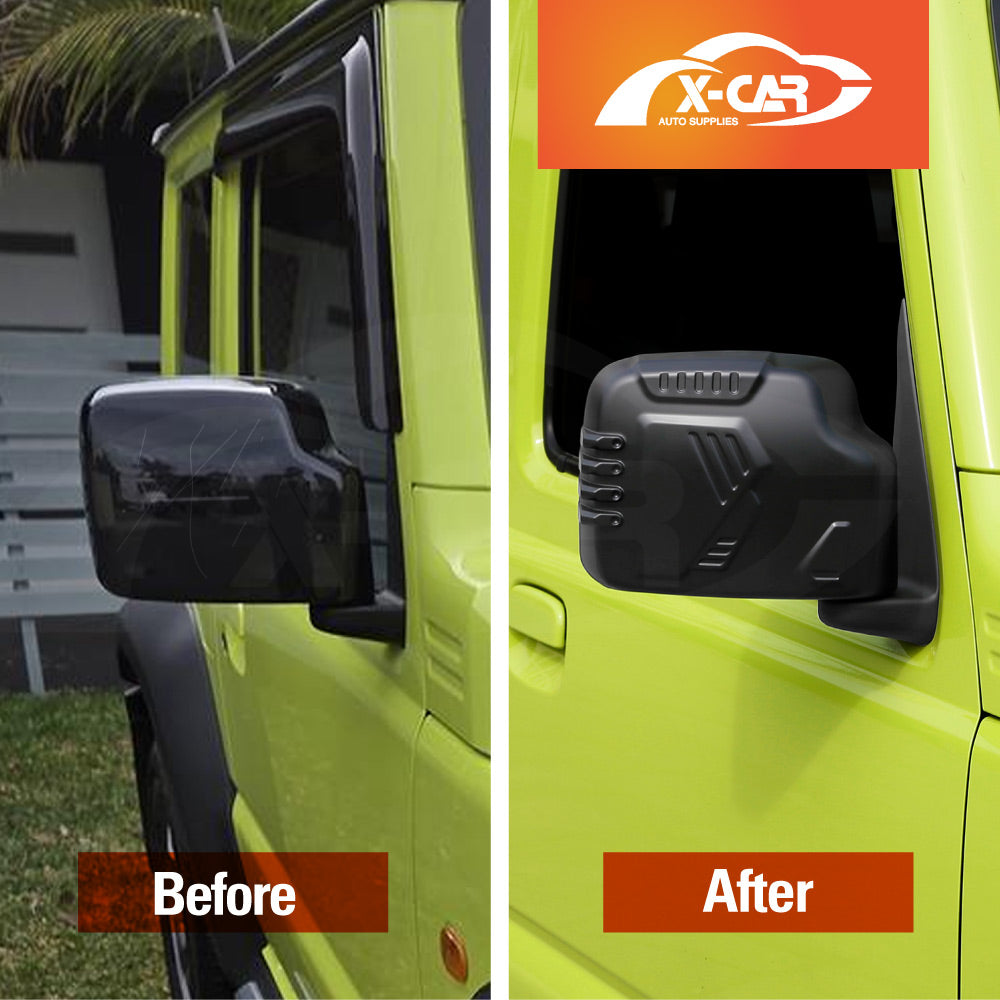 Rear View Mirror Trim Covers for Suzuki Jimny 2018-Onwards Exterior Accessories Side Mirror Cap Matte Black Style