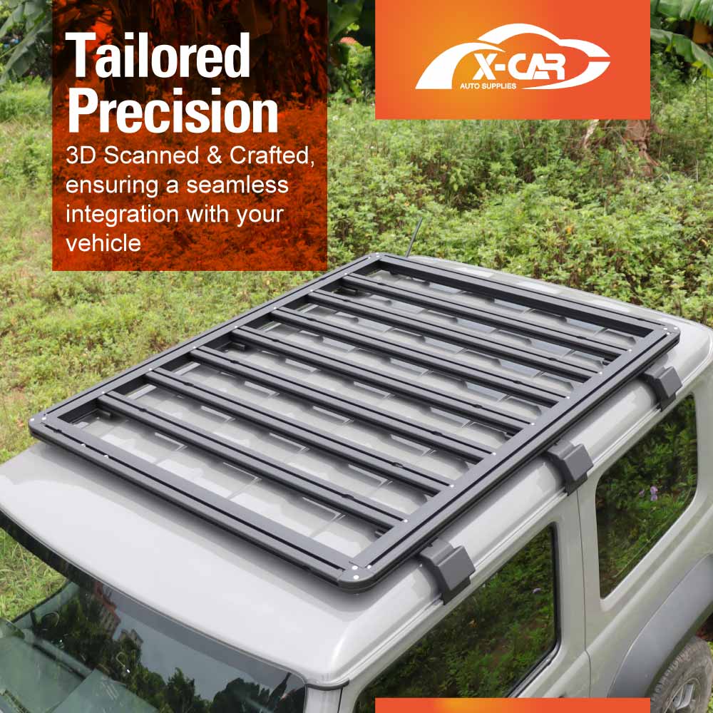 Flat Roof Luggage Rack for Suzuki Jimny 3-Door 2018-Onwards Multi-Functional Expansion Platform Aluminum Alloy