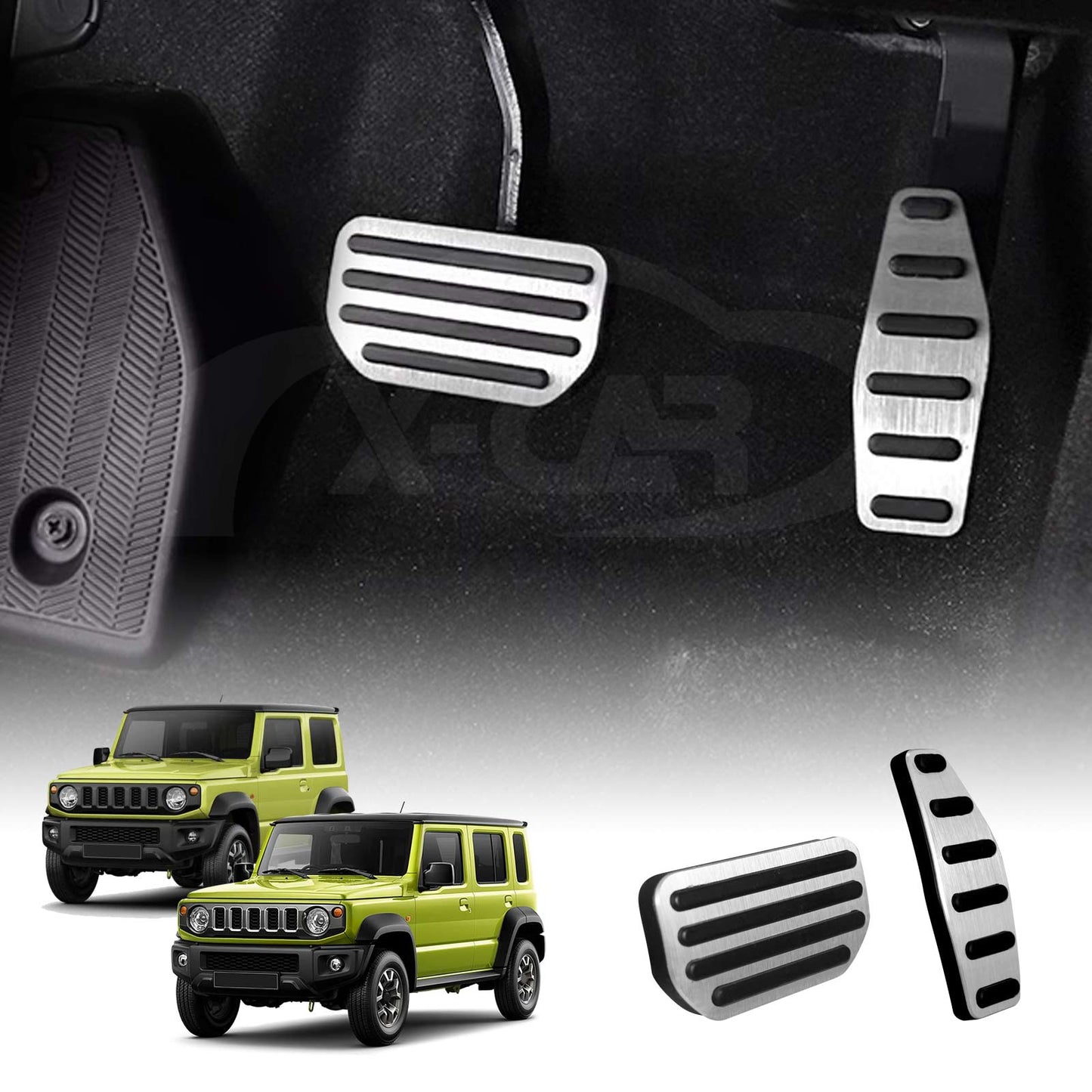 Foot Pedals Pads Cover for Suzuki Jimny Auto 2018-Onwards Aluminum Non-Slip Anti-Slip Accelerator Brake