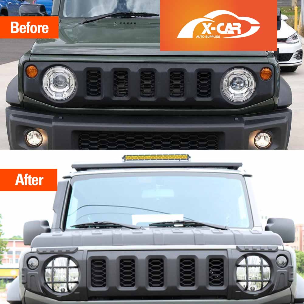 Head Tail Light Trim Guard Set for Suzuki Jimny 2018-2025 Matt Black Front Rear Lamp Frame Cover Exterior Accessories