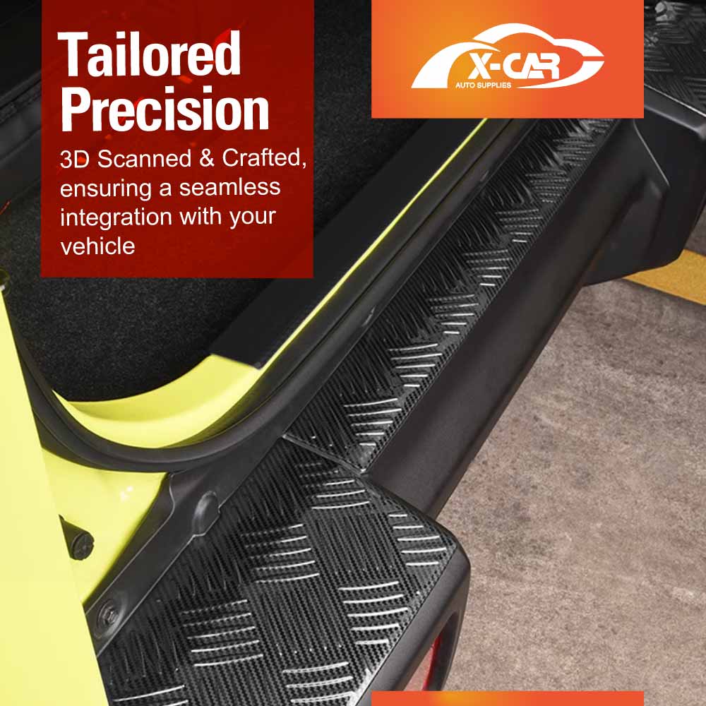 Rear Bumper Guard Trunk Panel Trim for Suzuki Jimny XL 5-Door 2023-Onwards Carbon Fiber Style Trunk Protector Cover  Accessories