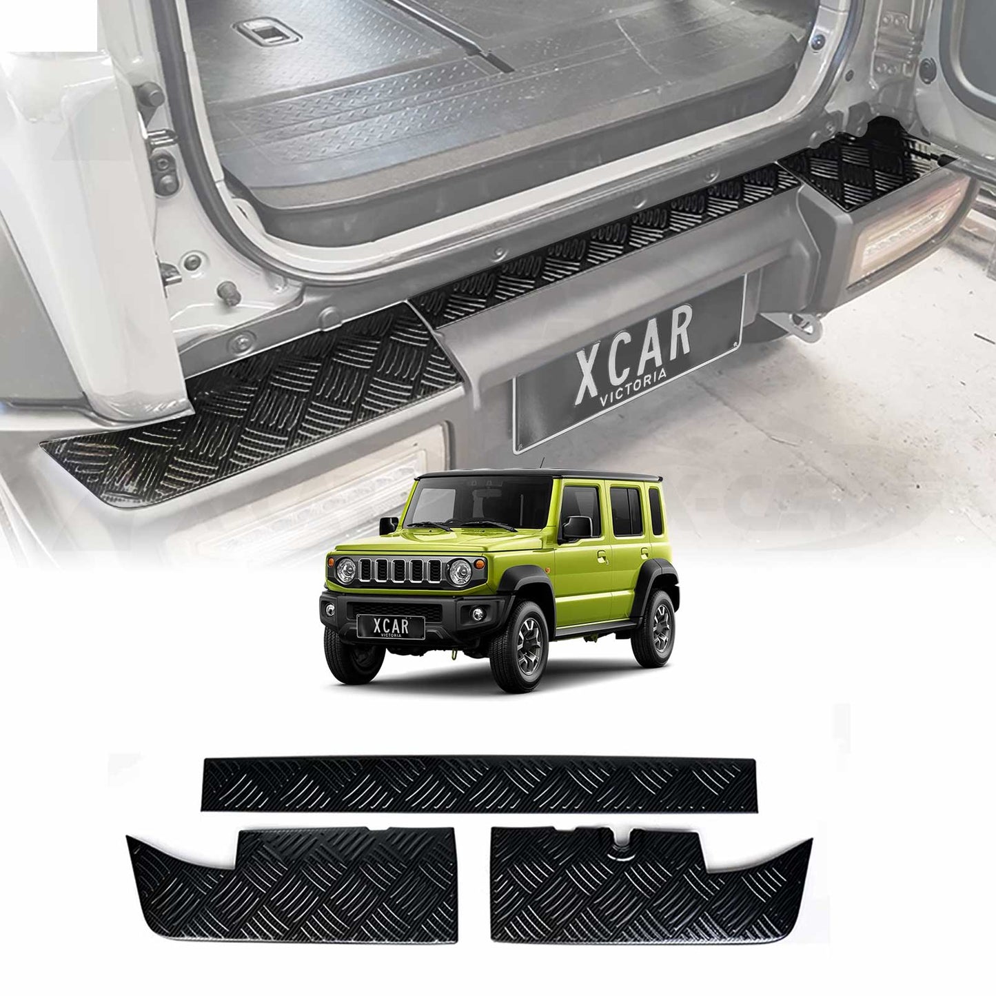 Rear Bumper Guard Trunk Panel Trim for Suzuki Jimny XL 5-Door 2023-Onwards Carbon Fiber Style Trunk Protector Cover  Accessories
