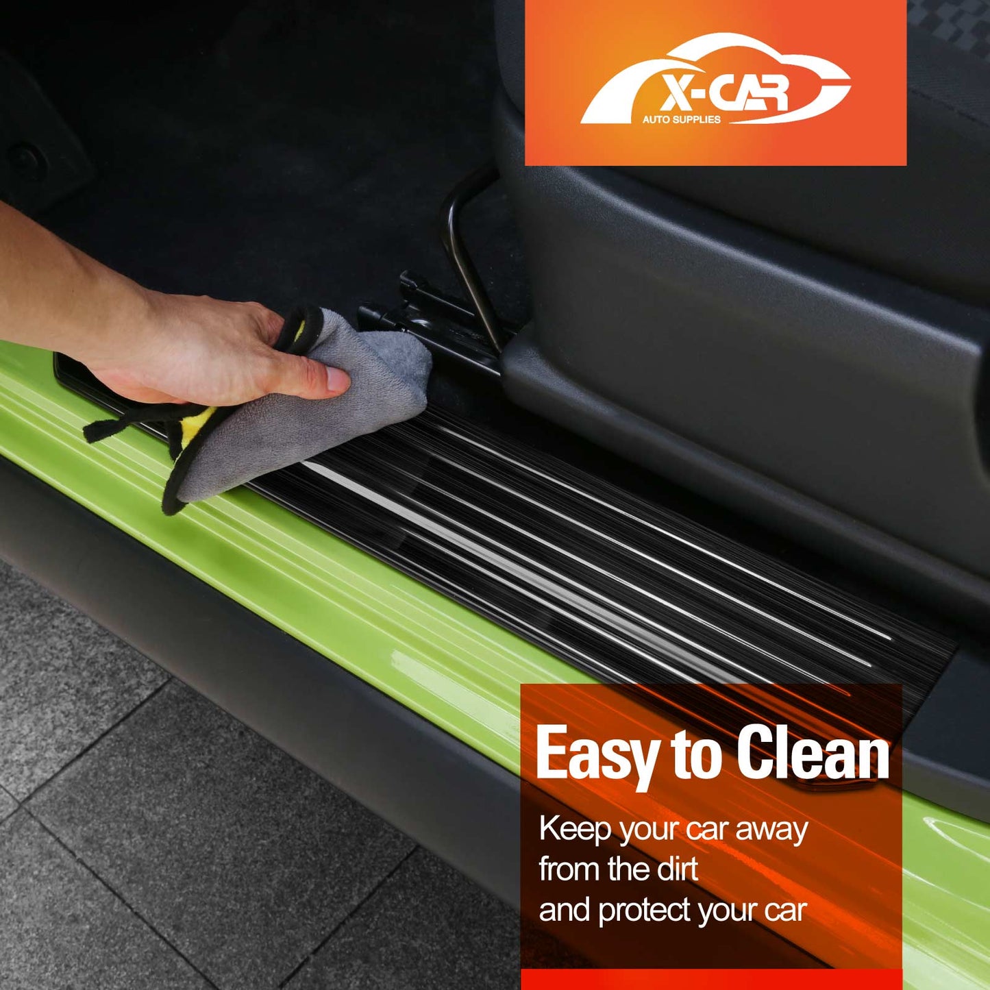Door Sill Plate Protector Set for Suzuki Jimny XL 5-Door 2023-Onwards Front Rear Entry Car Threshold Scuff Trim Covers Guards Black