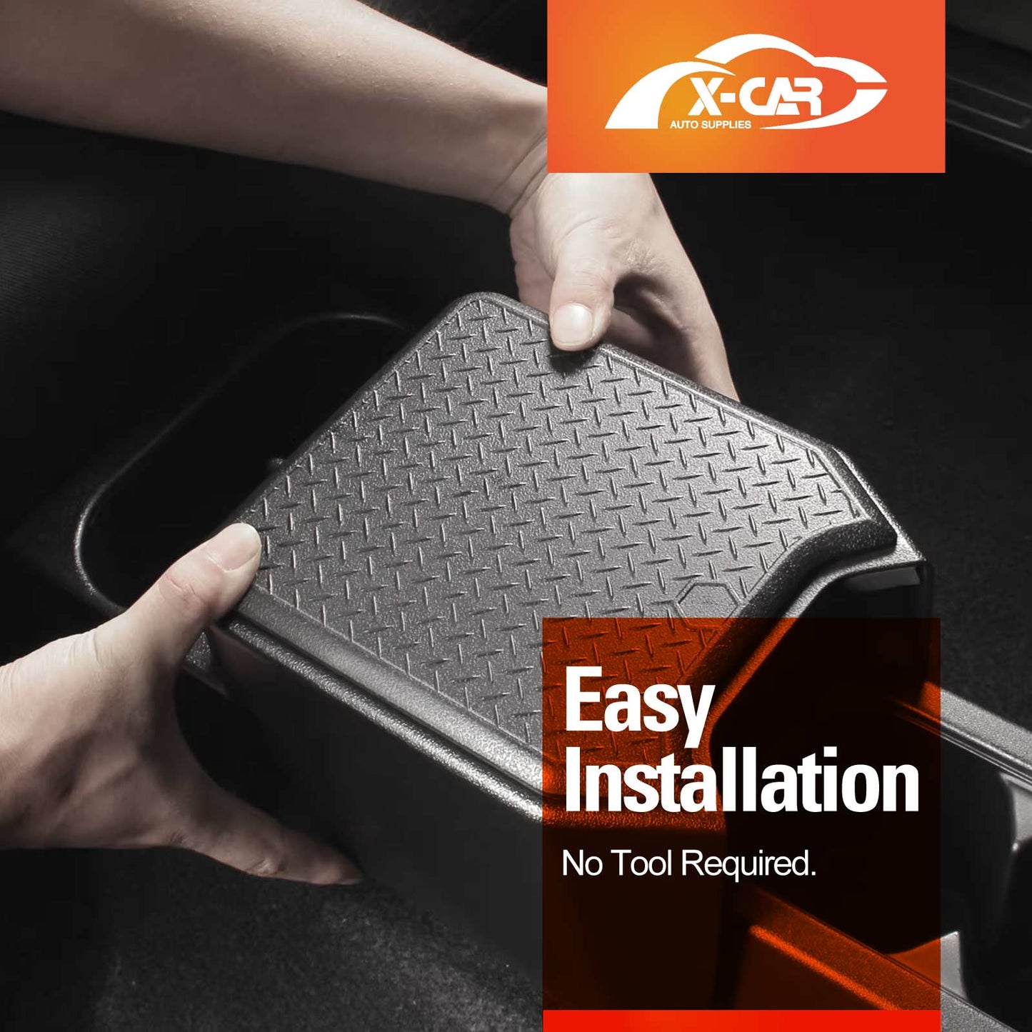 Rear Seat Storage Box for Suzuki Jimny XL 5-Door 2023-Onwards Under Seat Organizer Interior Accessories Black