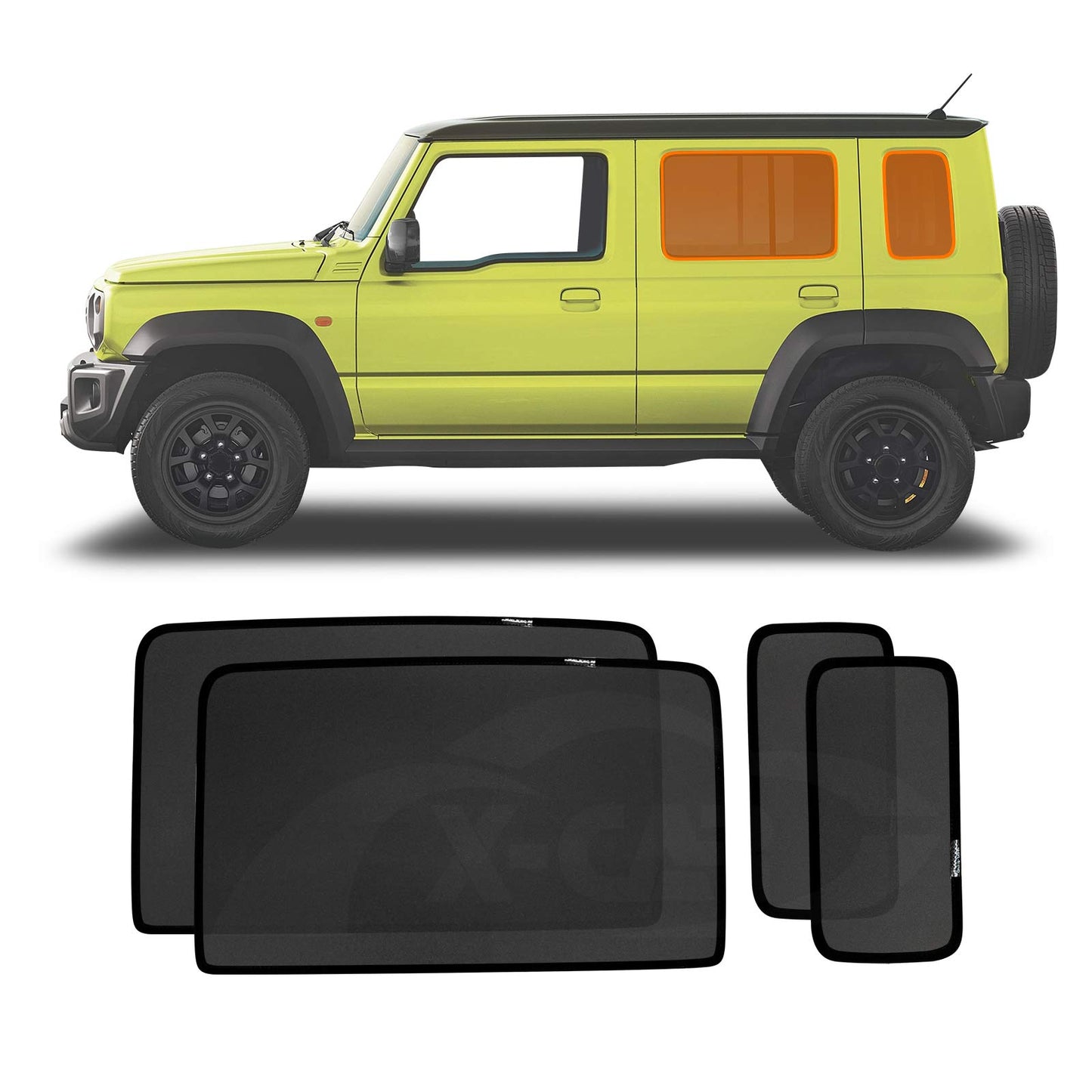 Rear Port Window Sun Shade for Suzuki Jimny XL 5-Door 2023-2025 Car Sun Blind Mesh