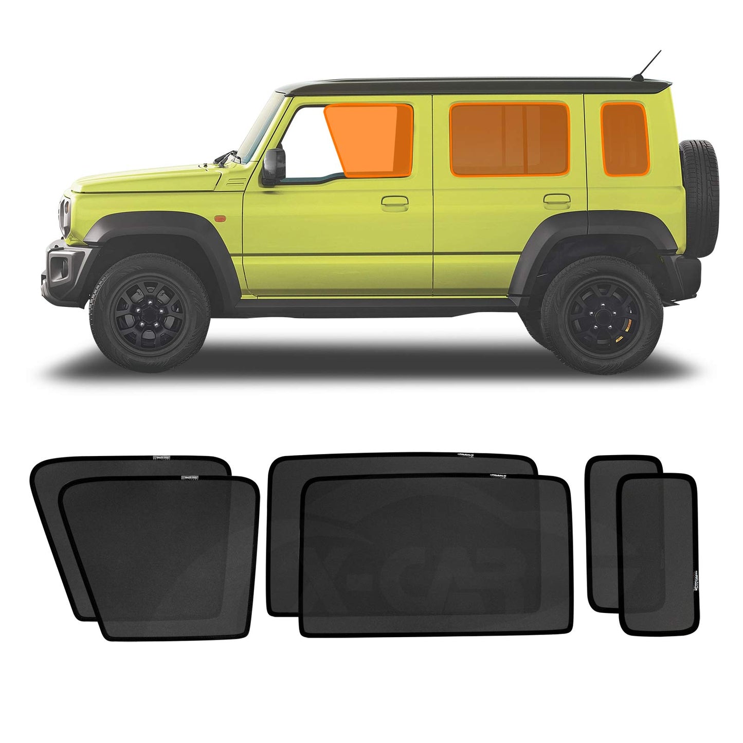 Car Window Sun Shade for Suzuki Jimny XL 5-Door 2023-2025 Sun Blind Mesh Rear Side
