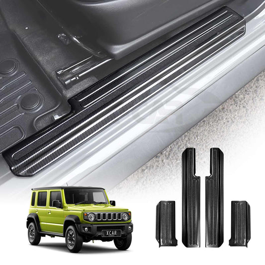 Door Sill Plate Protector Set for Suzuki Jimny XL 5-Door 2023-Onwards Front Rear Entry Car Threshold Scuff Trim Covers Guards Accessories