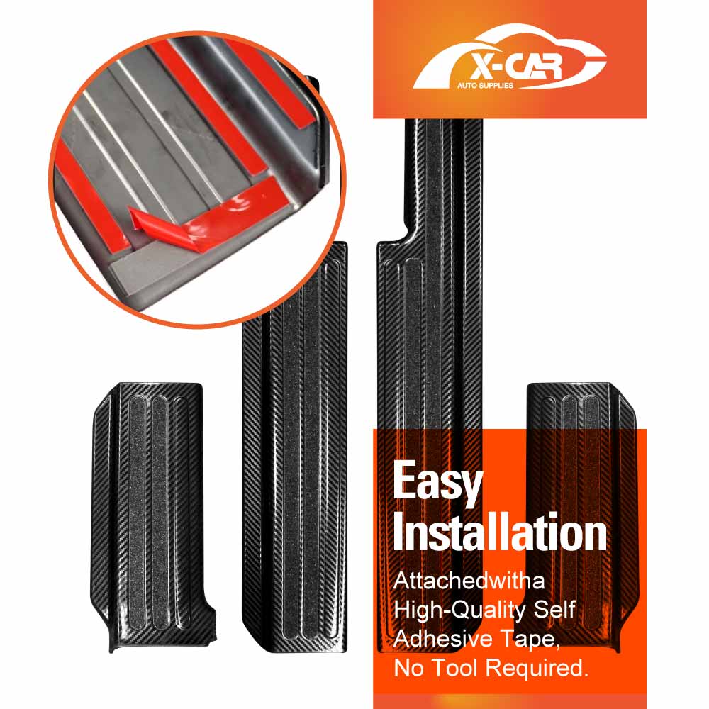 Door Sill Plate Protector Set for Suzuki Jimny XL 5-Door 2023-Onwards Front Rear Entry Car Threshold Scuff Trim Covers Guards Accessories