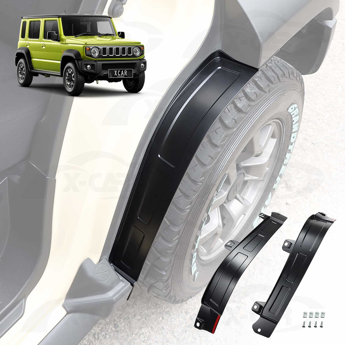 Rear Door Arch Mud Flaps for Suzuki Jimny XL 5-Door 2023-Onwards Splash Guards Mudguard Trim Exterior Accessories Set of 2
