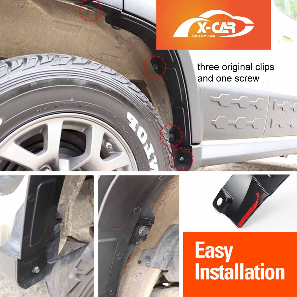 Rear Door Arch Mud Flaps for Suzuki Jimny XL 5-Door 2023-Onwards Splash Guards Mudguard Trim Exterior Accessories Set of 2