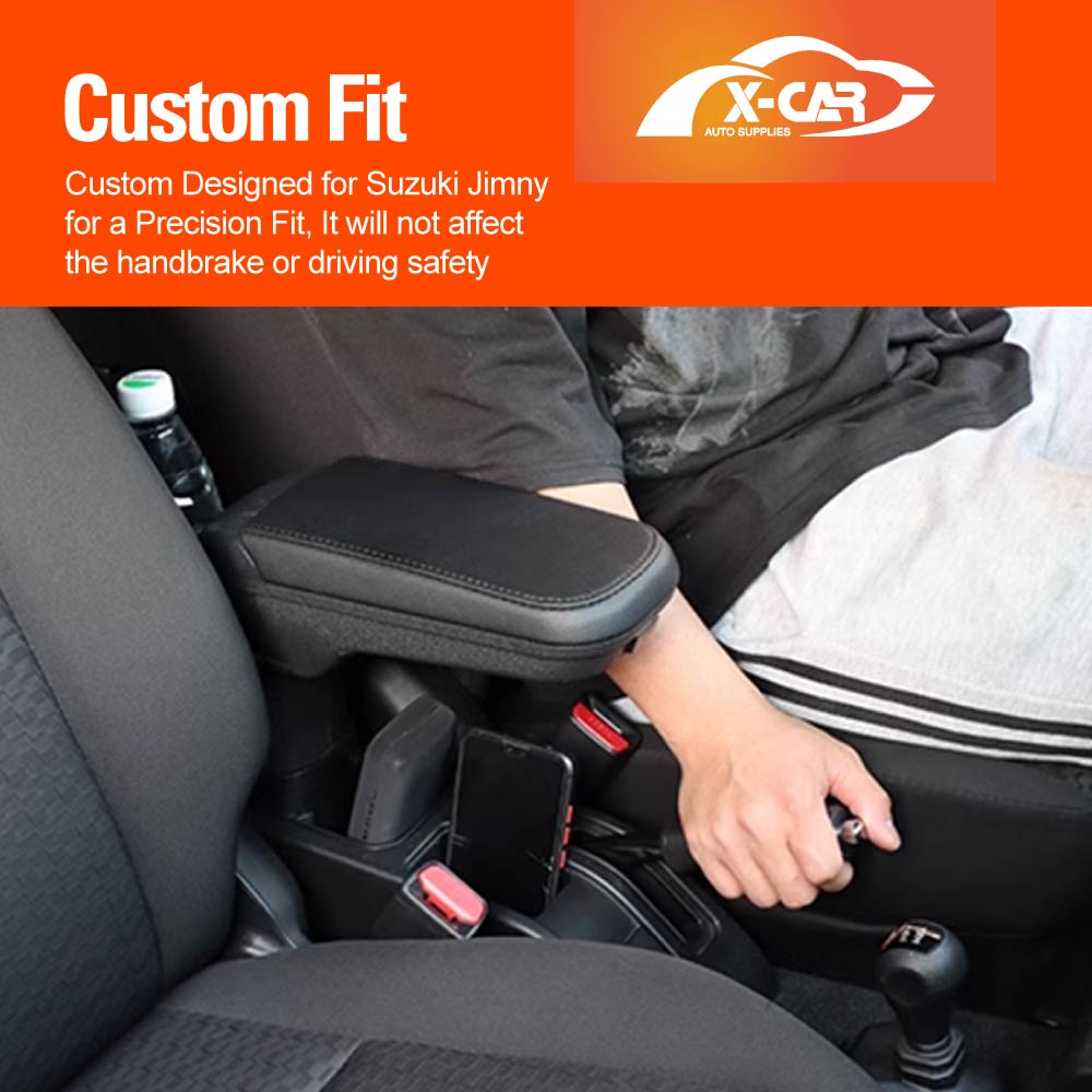 Central Armrest Storage Box with Cup Holder for Suzuki Jimny 3-Door 2018-2025 Arm Rest Car Interior Accessories