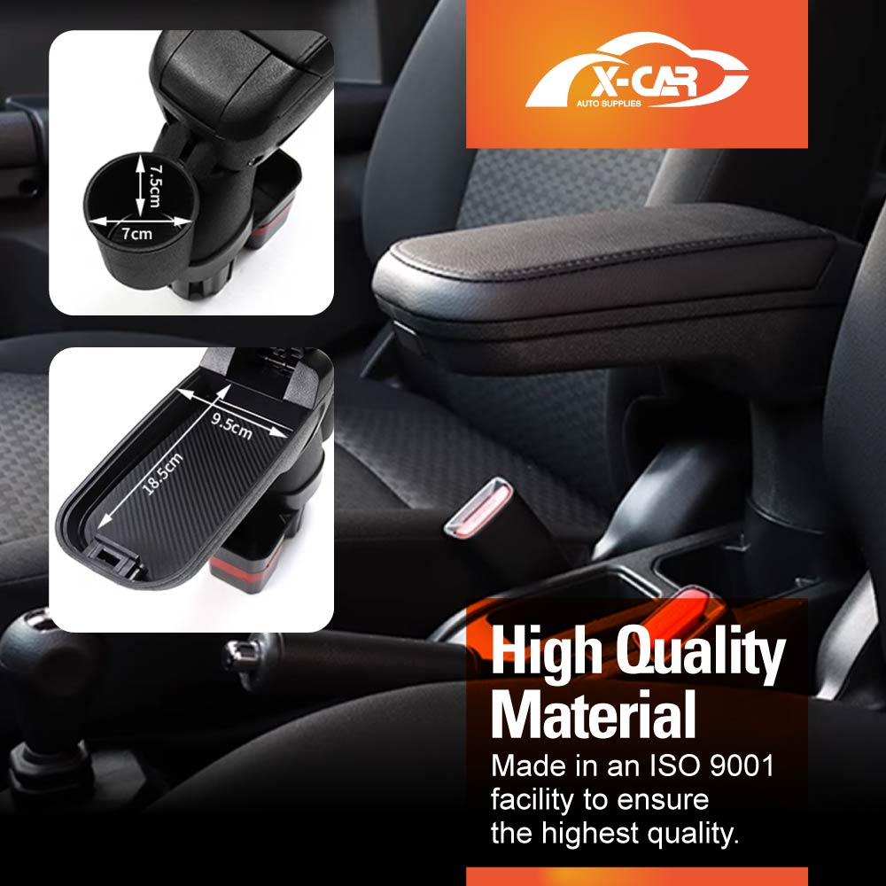 Central Armrest Storage Box with Cup Holder for Suzuki Jimny 3-Door 2018-2025 Arm Rest Car Interior Accessories