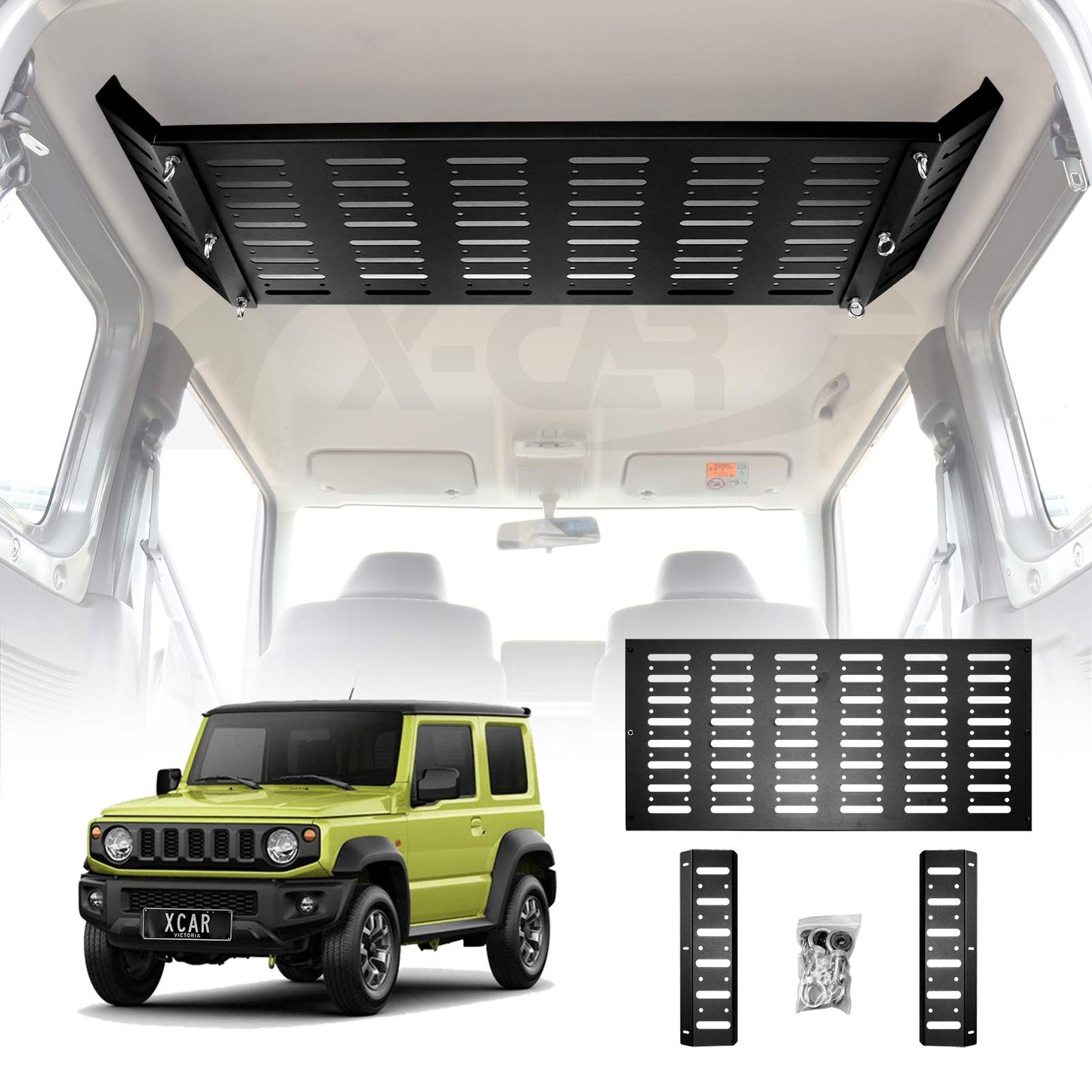 Rear Rack Storage Celling Shelf for Suzuki Jimny 3-Door 2018-2025 Internal Trunk Expansion Durable Interior Bracket Luggage Organizer