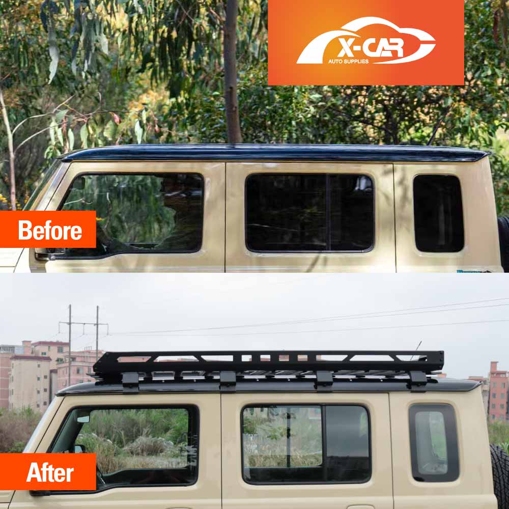 Roof Rack with Side Awning Set for Suzuki Jimny XL 5-Door 2023-Onwards Multi-Functional Expansion Platform 4WD Off-Road Acessories