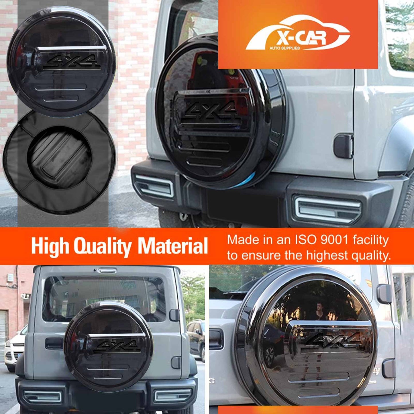 Spare Wheel Cover for Suzuki Jimny 3-Door 2018-Onwards Spare Tire Protective Cover Glossy Black Exterior Modification Accessories