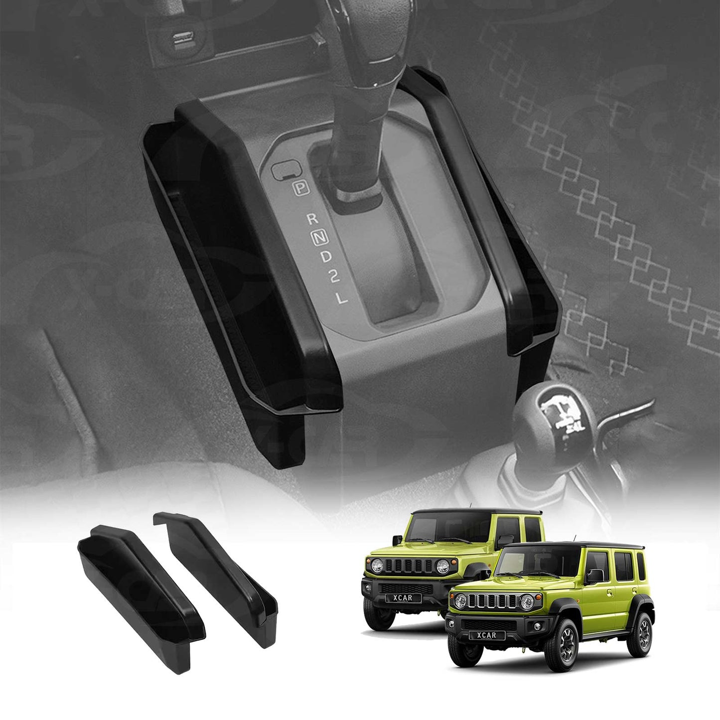 Gear Side Tray Storage Boxes for Suzuki Jimny Auto 2018-Onwards Center Console Armrest Organizer Car Accessories Set of 2