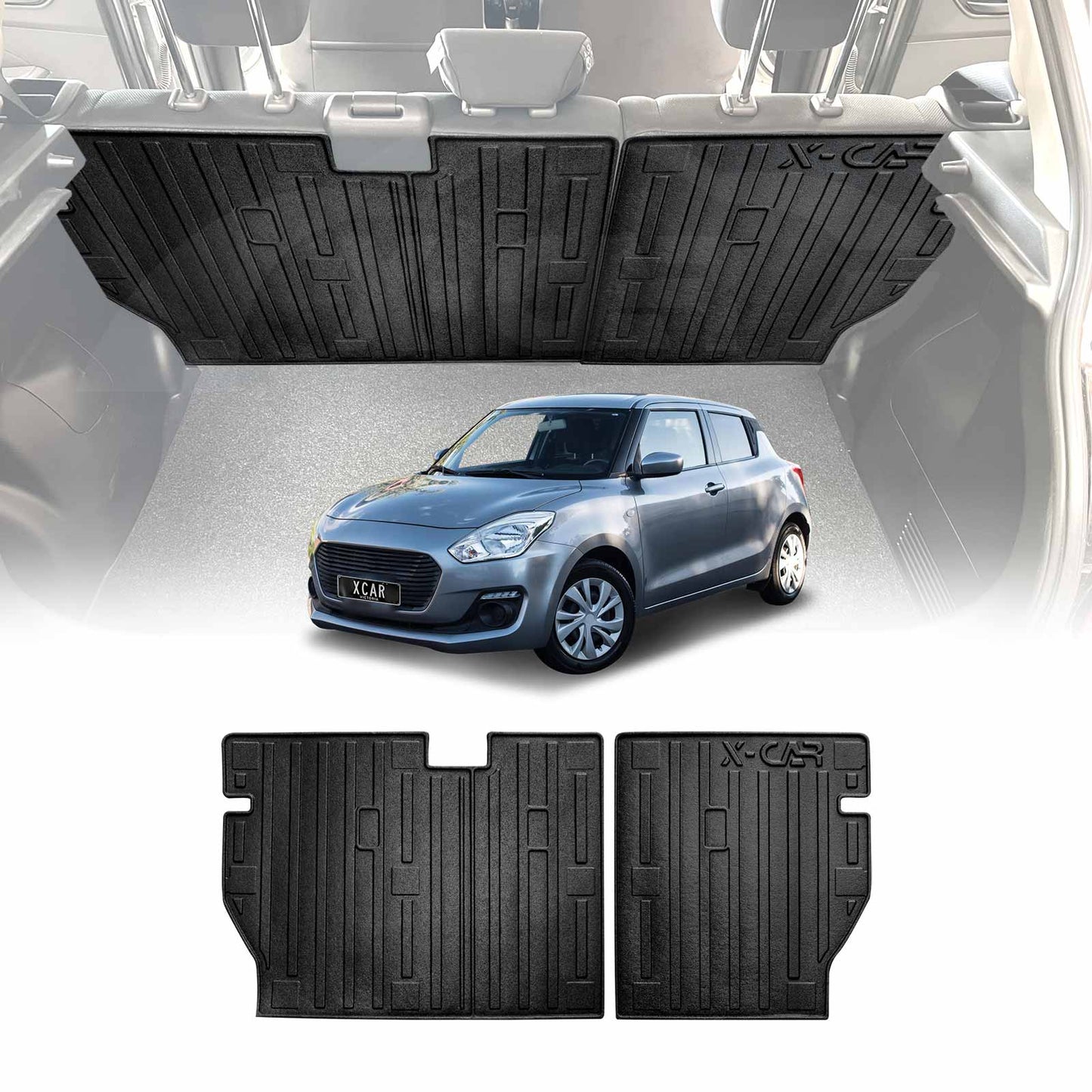 3D All Weather Back Seat Protector for Suzuki Swift 3rd Gen 2017-2024 Heavy Duty Car Seats Kick Mats Cover