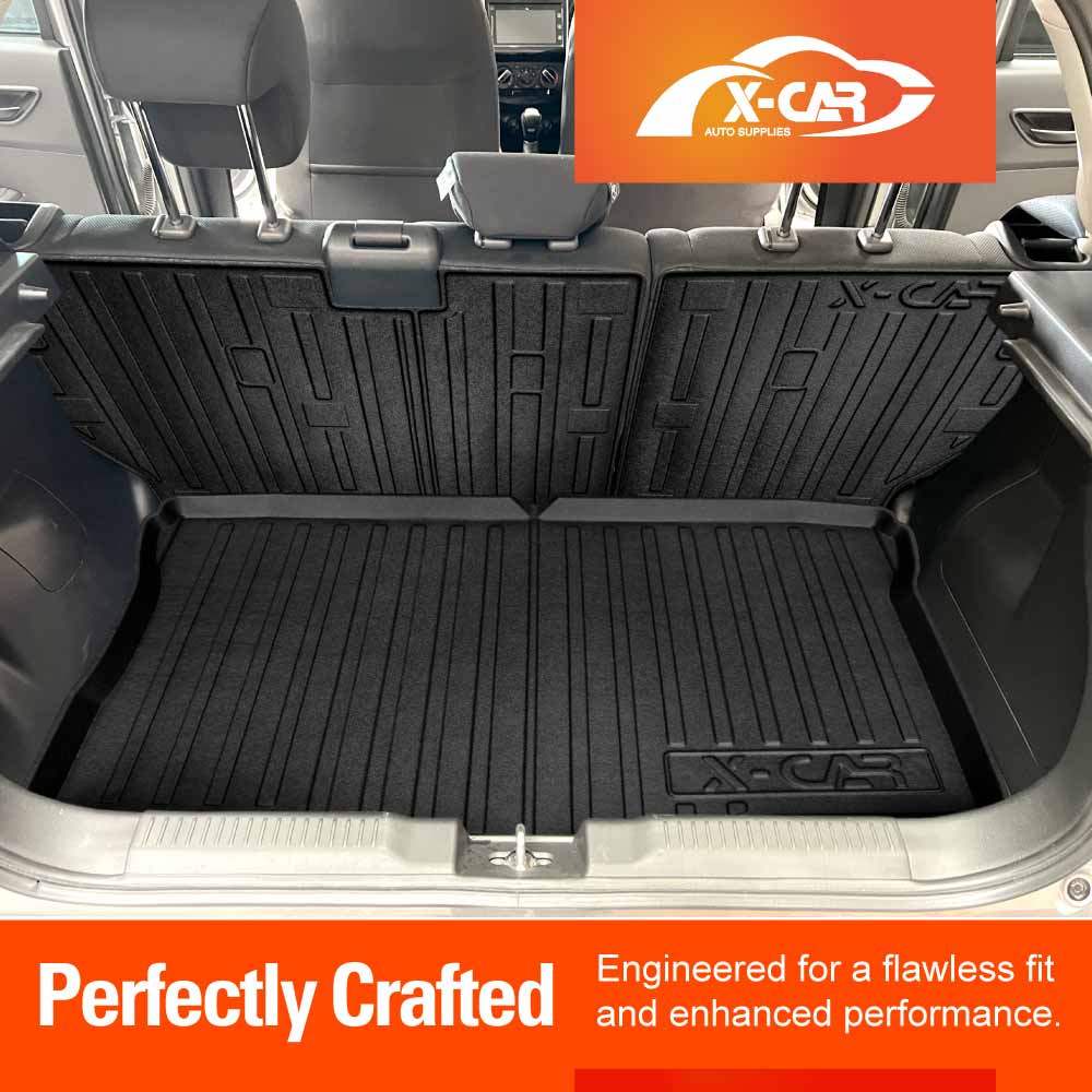 Floor Mats Boot Liner Set for Suzuki Swift 4th Gen 2024-2025 All Weather Heavy Duty Cargo Kick Mats Back Seat Protector Cover