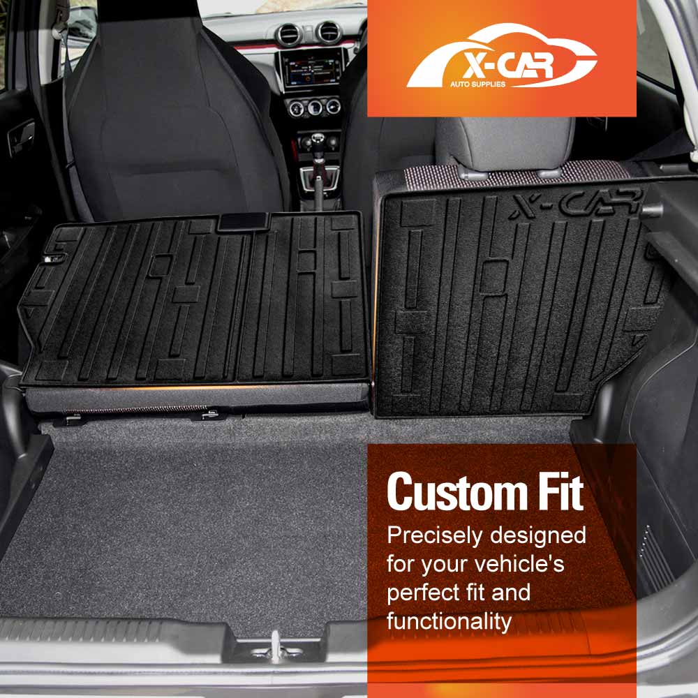 3D Floor Mats Boot Liner Set for Suzuki Swift 3rd Gen Auto 2017-2024 All-Weather Heavy Duty Cargo Back Seat Protector Trunk Kick Mat