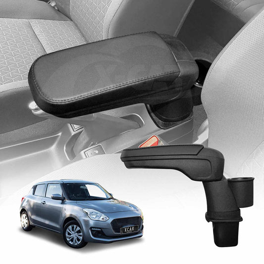 Central Armrest Storage Box with Cup Holder for Suzuki Swift 3rd Gen 2017-2024 Arm Rest Car Interior Accessories