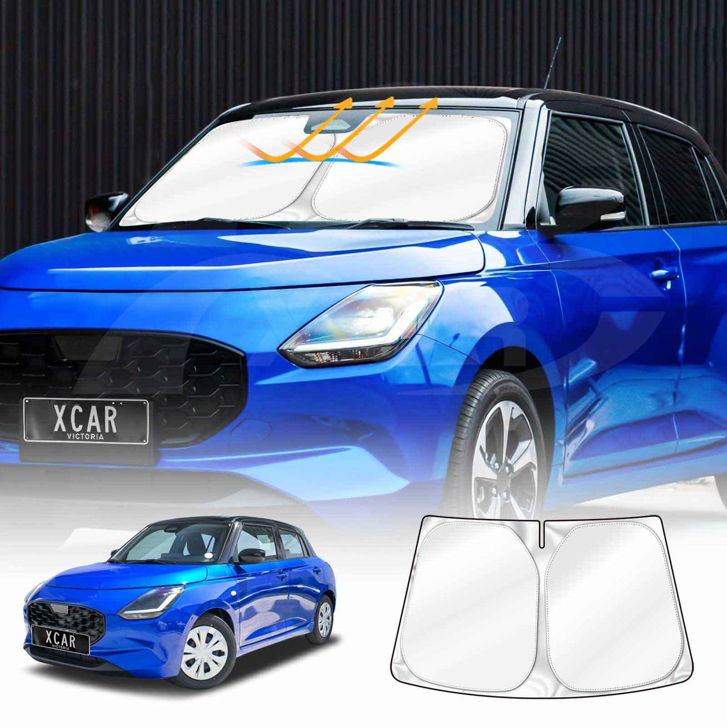 Windshield Sun Shade for Suzuki Swift 4th Gen 2024-2025 Blocks UV Rays Foldable Custom Wind Screen Sun Visor Protector