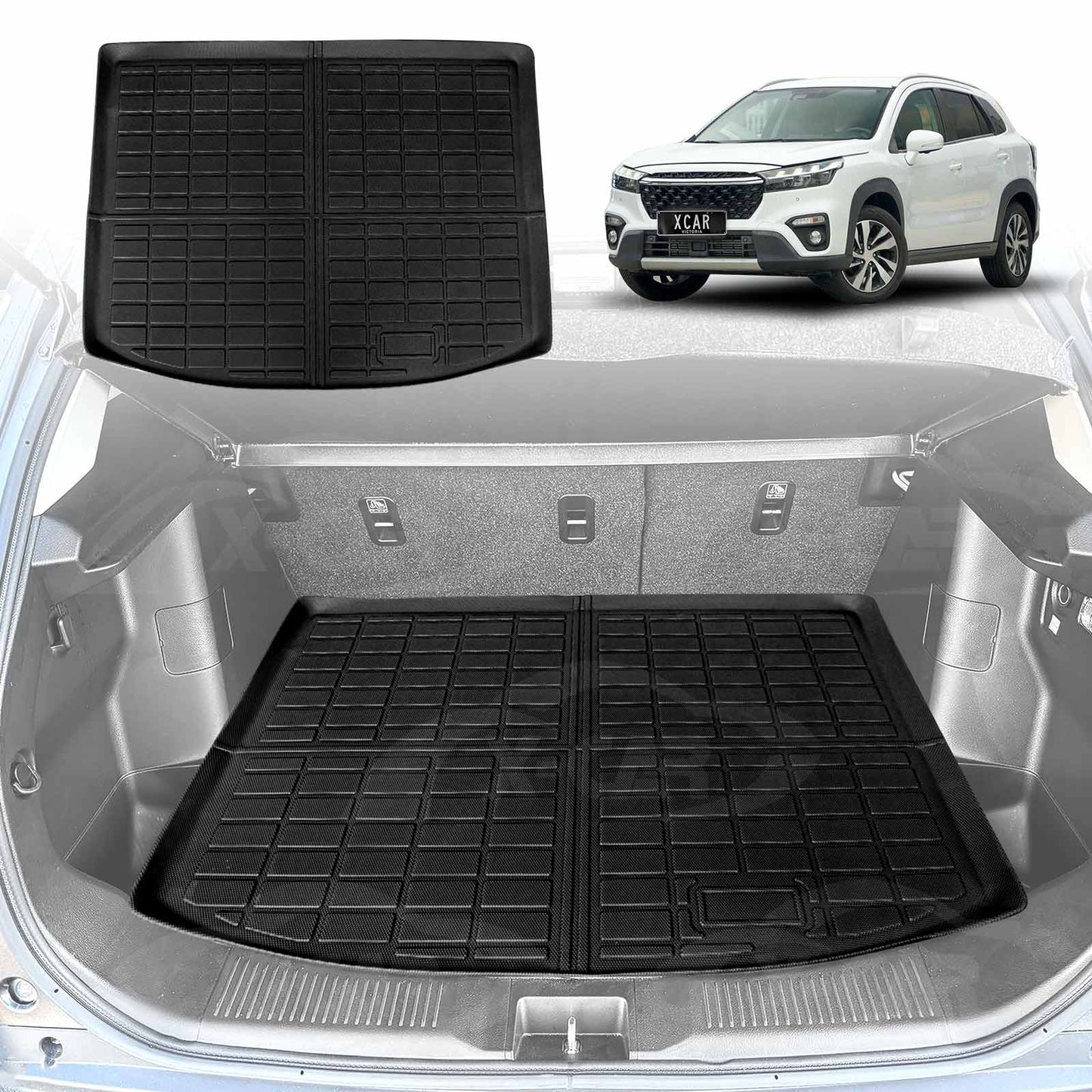 Boot Liner for Suzuki S-Cross 2022-Onwards All Weather Heavy Duty Cargo Trunk Mat Luggage Tray