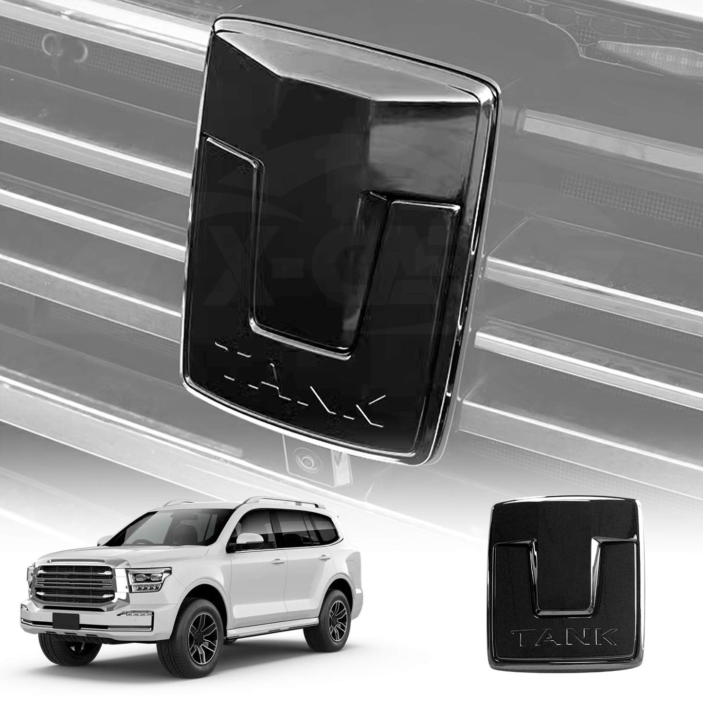 Front Logo Badge for GWM Tank 500 Tank500 2024-2025 Emblem Decals Sticker Cover Accessories Glossy Black